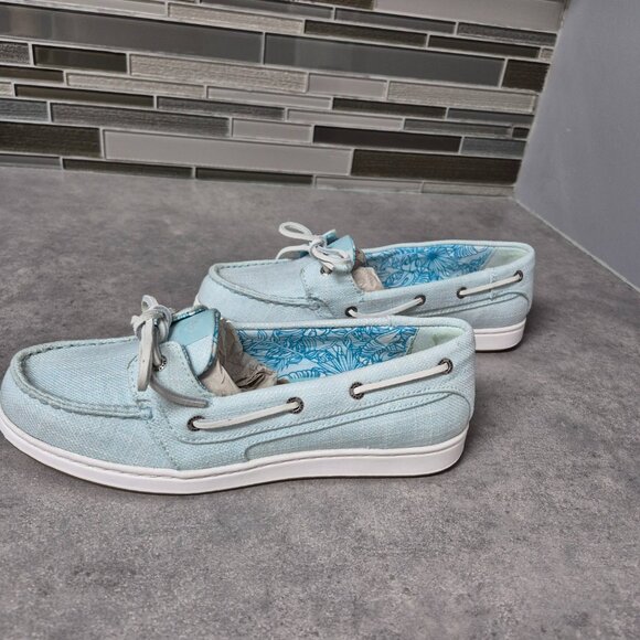 8 Sperry Star Fish Resort Boat Shoe Light Blue - Picture 5 of 10
